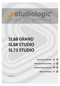 Notice Studiologic SL73 STUDIO Clavier MIDI