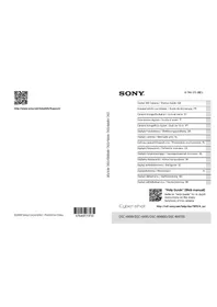 Notice SONY CYBERSHOT DSCHX95 Fotoaparát