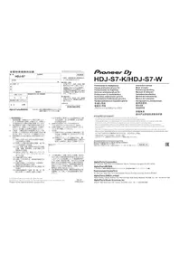 Notice PIONEER HDJS7 écouteurs