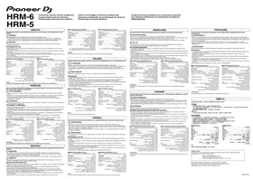 Notice PIONEER HRM5 écouteurs