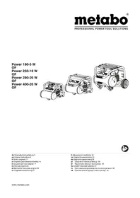 Notice METABO POWER 1805 W OF Kompresszor