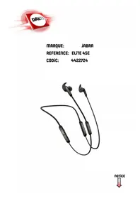 Notice JABRA ELITE 45E Bouchon d'oreille