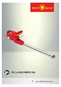 Notice Wolf Garten 72V LIION POWER 55 H Taille-haies