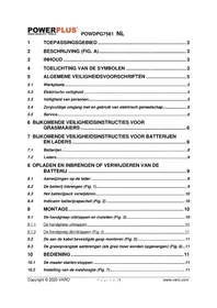 Notice PowerPlus DUAL POWER POWDPG7562 Lawn mower