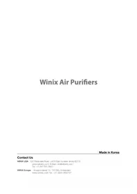 Notice Winix P150 Purificateur d'air