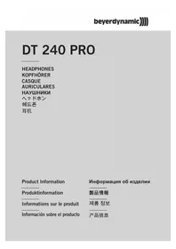 Notice BEYERDYNAMIC DT 240 PRO Ecouteur