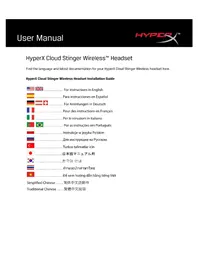 Notice HYPERX CLOUD STINGER Casque