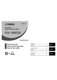 Notice YAMAHA MUSICCAST RXS602 Ampli home-cinéma