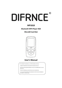 Notice Difrnce MP1818 Lecteur mp3