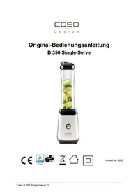 Notice CASO B350 SINGLESERVE Keukenmachine