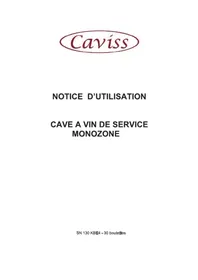 Notice Caviss SN 130 KBE4 Cave à vin