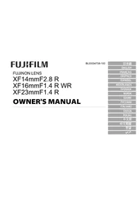 Notice FUJIFILM XF 16MM F1.4 렌즈