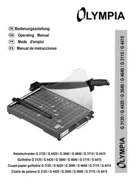 Notice OLYMPIA G 4415 Paper cutter