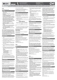 Notice OLYMPIA BS 31 Thermomètre