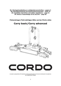 Notice Cordo CARRY BASIC Porte-vélo