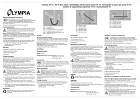 Notice OLYMPIA TK 10 Caméra de surveillance