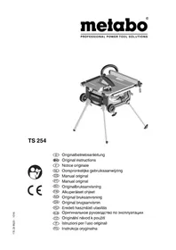 Notice METABO TS 254 Pila