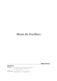 Notice Winix P300 Purificateur d'air