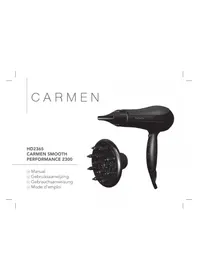 Notice Carmen SMOOTH PERFORMANCE 2300 Sèche cheveux