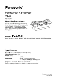 PANASONIC PVA20 - Camcorder
