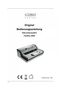 Notice CASO FASTVAC 4000 Vacuümverpakkingsmachines