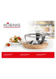 Notice KOENIG B02229 Appareil à fondue, raclette et wok