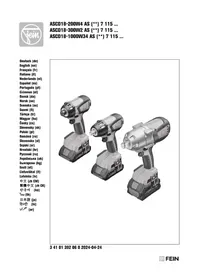Notice Fein ASCD 18200 W4 Skruvdragare