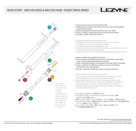Notice Lezyne TECH DRIVE HV Pompe