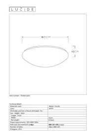 Notice Lucide BIANCA 791641361 Plafonnier