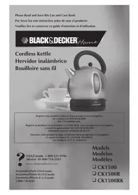 Notice BLACK & DECKER CK1500RK Pava