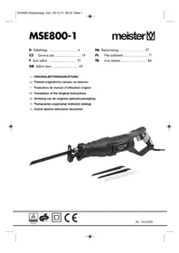 Notice Meister Craft MSE8001 Scie