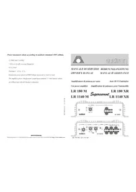 AUDISON LR 1140 M - Recepteur