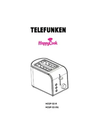 TELEFUNKEN HappyCook HCGP32R - Grille pain