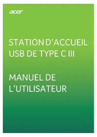 Notice ACER USB TYPEC DOCK III Autres accessoires informatique