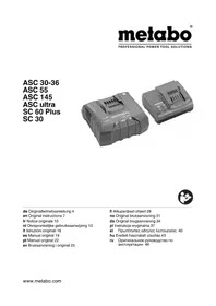 Notice METABO ASC 3036 Battery charger