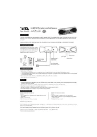 Notice Cyber Acoustics CAMP301 Haut-parleur