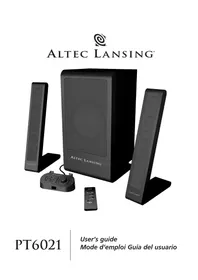 Notice ALTEC LANSING PT6021 Haut-parleur