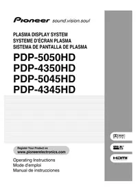 Notice PIONEER PDP4340HD Téléviseur