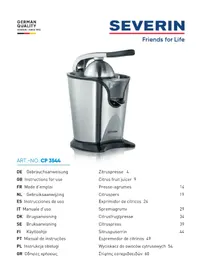 Notice SEVERIN CP 3544 Centrifugeuse
