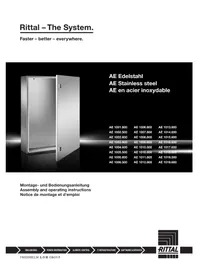 Notice Rittal AE 1016.600 Armoire électrique