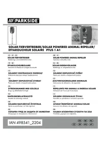 Notice PARKSIDE PTUS 1 A1 Effaroucheur animalier solaire