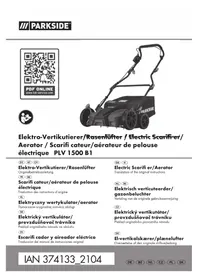 Notice PARKSIDE PLV 1500 B1 Scarificateur