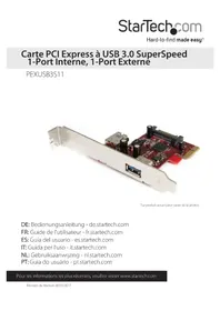 Notice StarTech.com PEXUSB3S11 Carte d'extension informatique