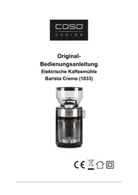 Notice CASO BARISTA CREMA 1883 Koffiemolen