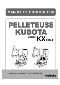 Notice KUBOTA KX0184 Excavateur