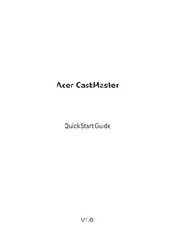 Notice ACER CASTMASTER Projeksiyon cihazı