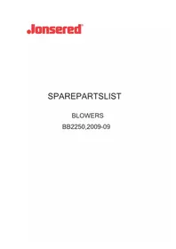 Notice JONSERED BB2250 Souffleur