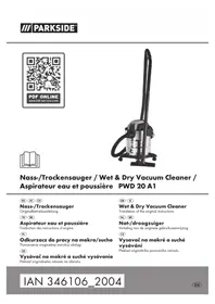 Notice PARKSIDE PWD 20 A1 Vacuum Cleaner