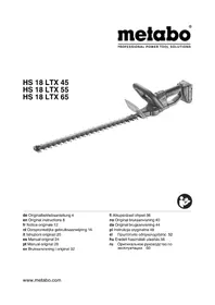 Notice METABO HS 18 LTX 65 Taille-haies