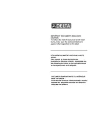 Notice DELTA T14038 Sanitary faucets